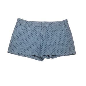 Gap Blue Chambray Polka Dot Shorts 6